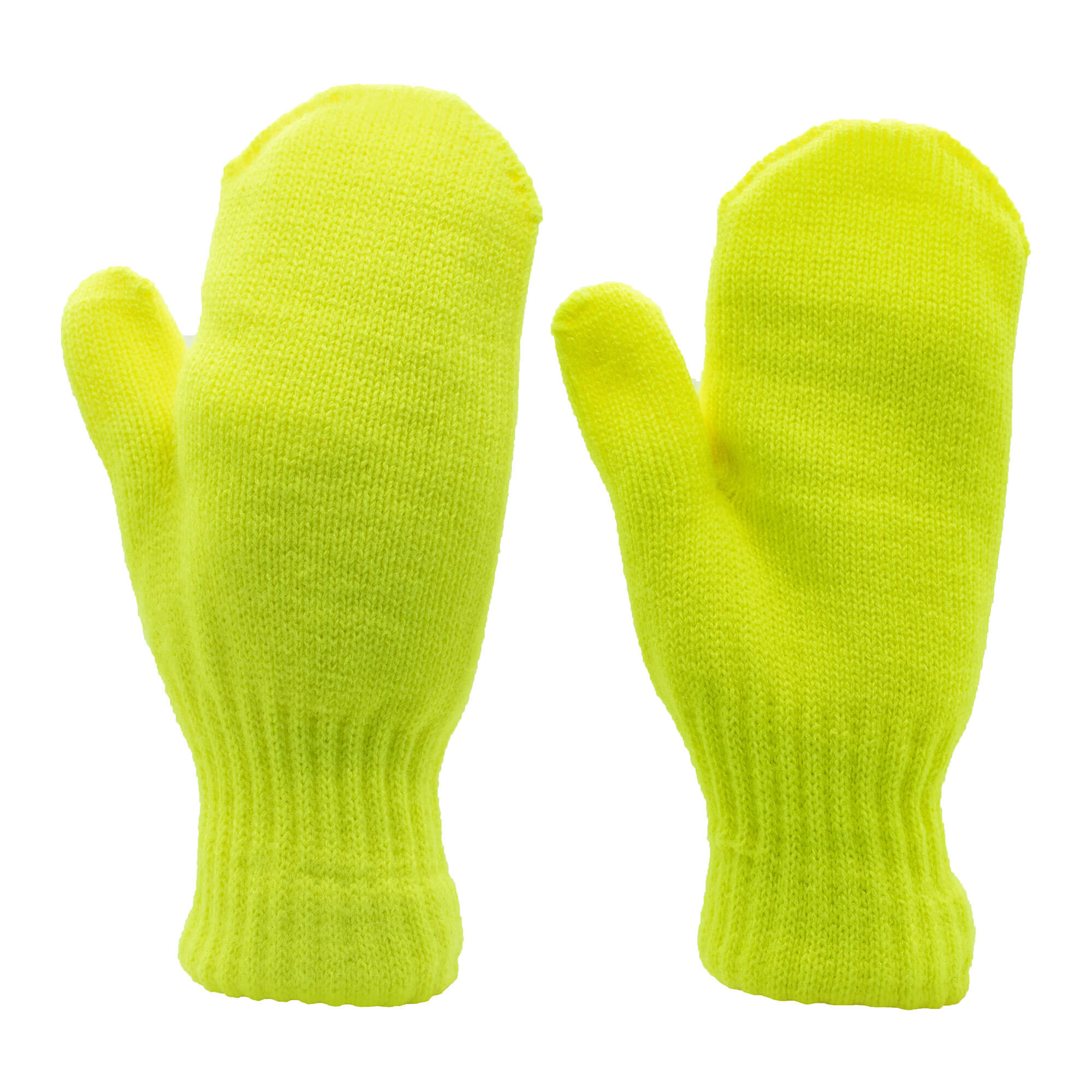 Knit Traffic Mittens- Yellow