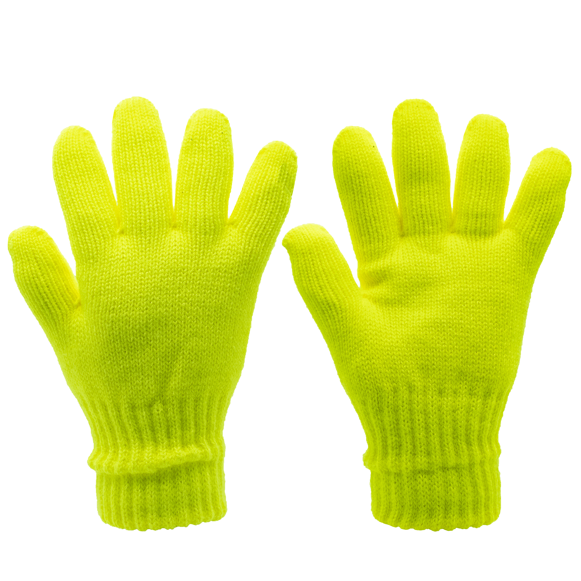 Knit Traffic Gloves Yellow GFP Gloves Finger Fashions
